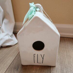 NWT Dimply Rae Dunn Square Fly Birdhouse